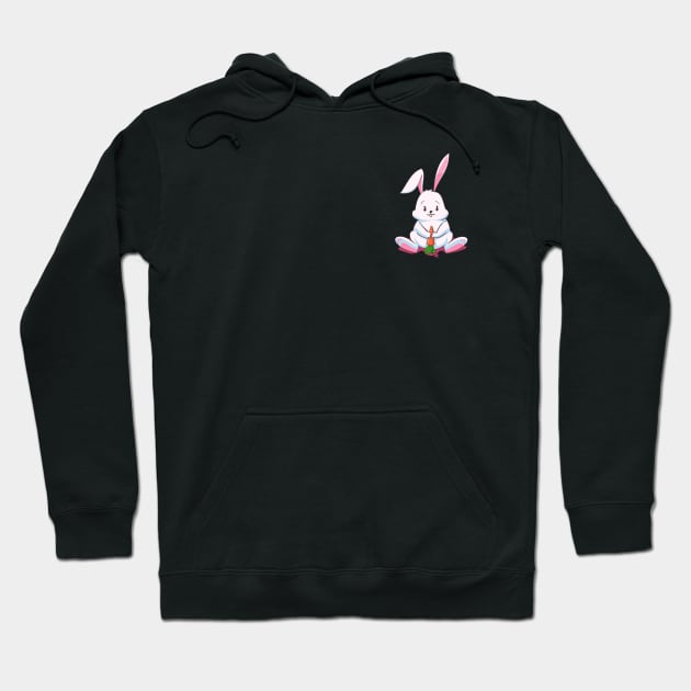 Rabbit Cute White Hoodie by Candy Store